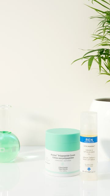 Drunk Elephant Protini Polypeptides Cream, Ren Vita Mineral Omega 3 Optimum Skin Oil