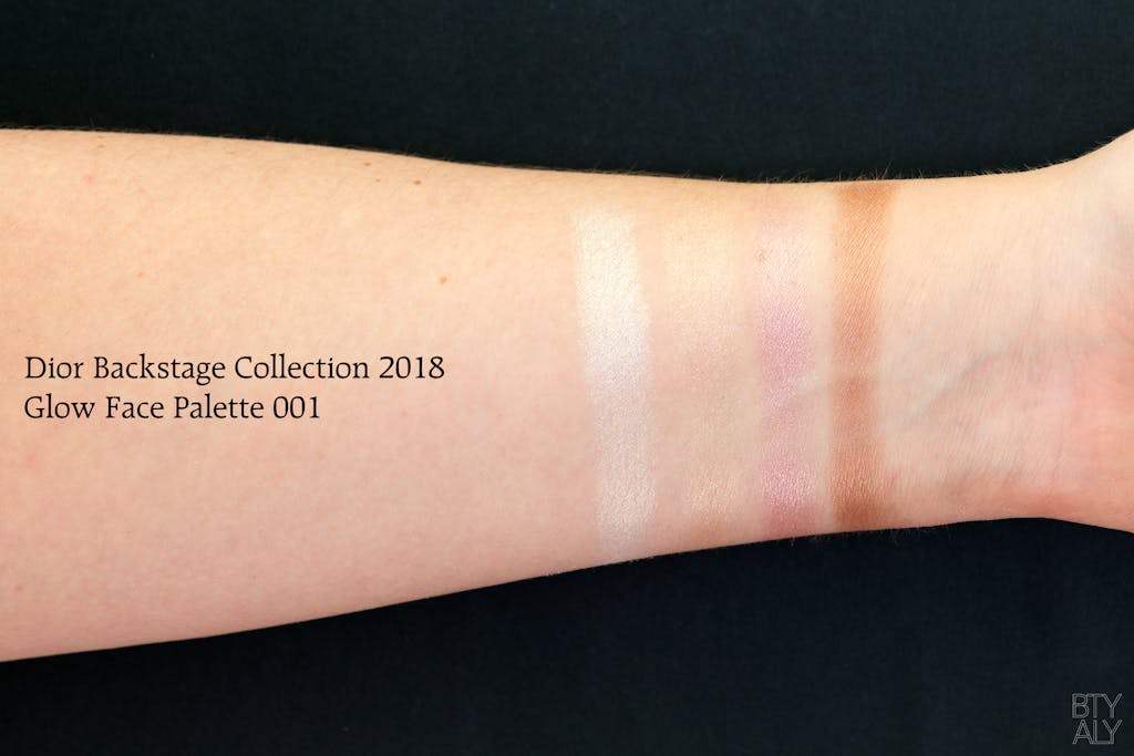 Dior Backstage collection Summer 2018: Glow Face Palette 001 swatches