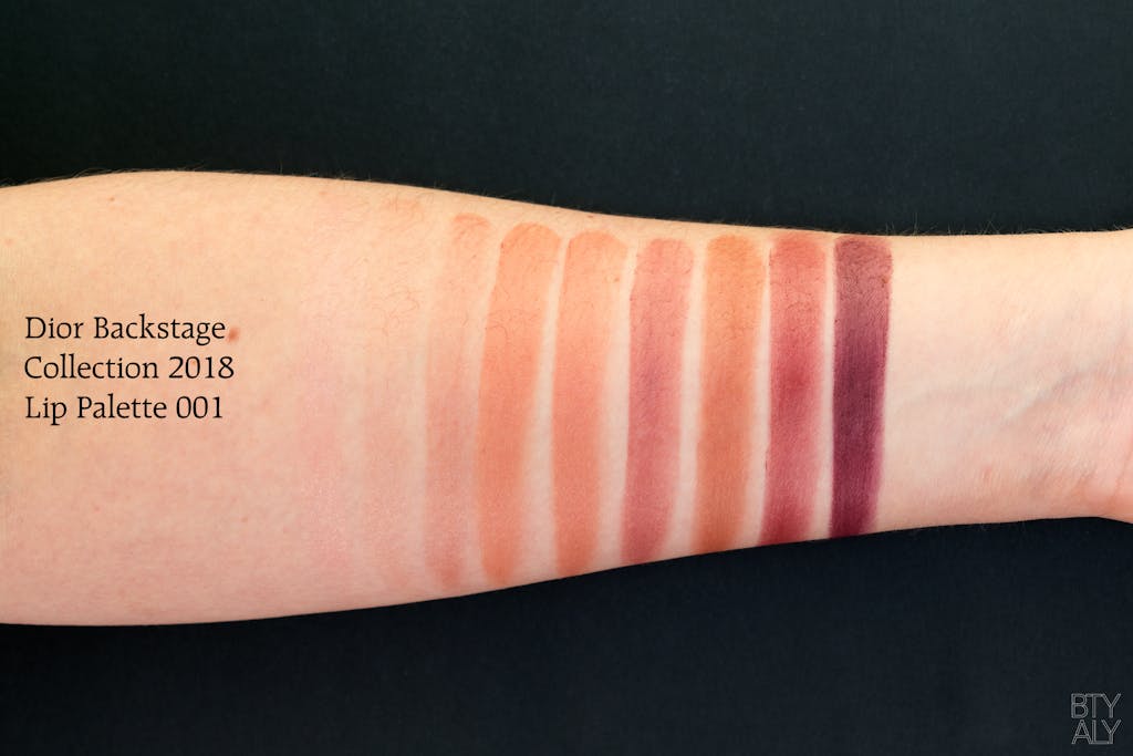 Dior Backstage collection Summer 2018: Lip Palette 001 swatches