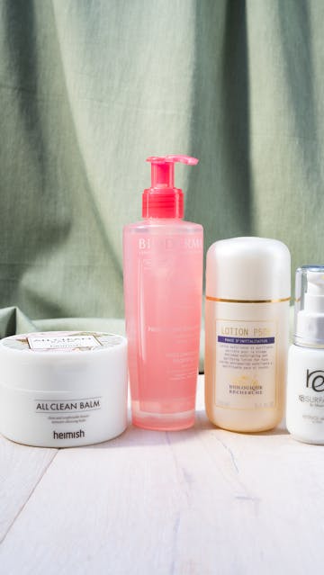 Heimish All Clean Balm, Bioderma Sensibio Cleansing Gel, Biologique Recherche Lotion P50V, Shani Darden Retinol Reform