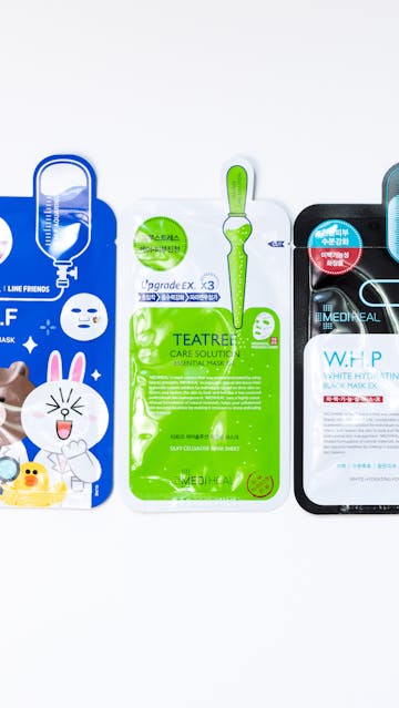 Mediheal Sheet Masks NMF Aquaring Ampoule Mask, Teatree Care Solution Essential EX, WHP White Hydrating Black Mask EX