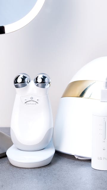 NuFace Trinity Device, LG Pra.L LED Face Mask