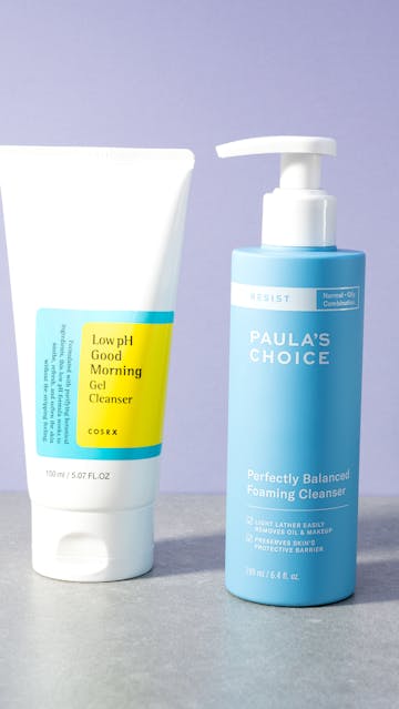 Paula's Choice Perfectly Balanced Foaming Cleanser, Cosrx Low pH Good Morning Gel Cleanser