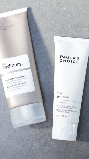 Paula's Choice The Unscrub, The Ordinary Squalane Cleanser