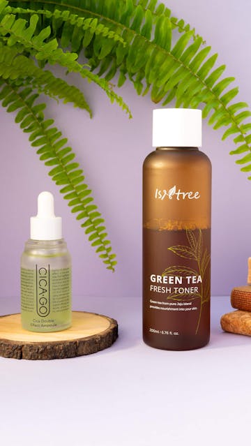 Memo 2 Cicago Cica Double Effect Ampoule Isntree Green Tea Fresh Toner 1