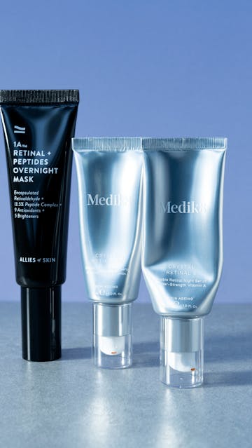 Retinal: Allies of Skin 1A Retinal + Peptides Overnight Mask, Medik8 Crystal Retinal 6 & 10