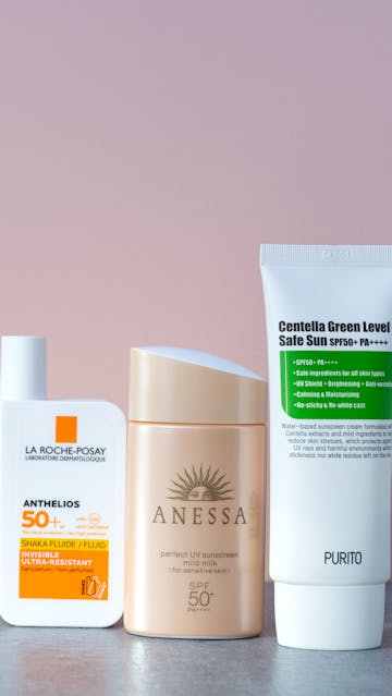 La Roche Posay Shaka Fluide, Shiseido Anessa, Purito Centella Green Level Safe Sun