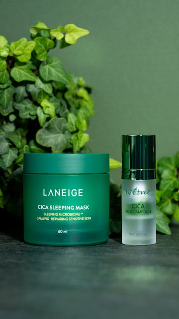 Laneige Cica Sleeping Mask, Isntree Cica Relief Ampoule